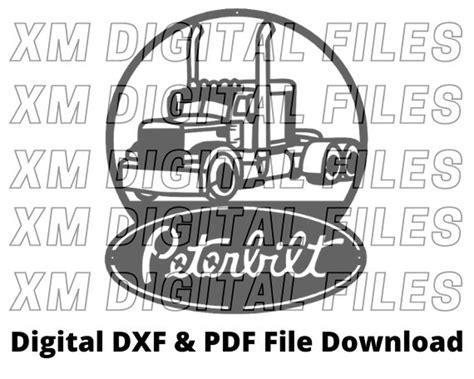 Peterbilt Dxf File Dxf Digital Download Scaled Dxf File Wall Art