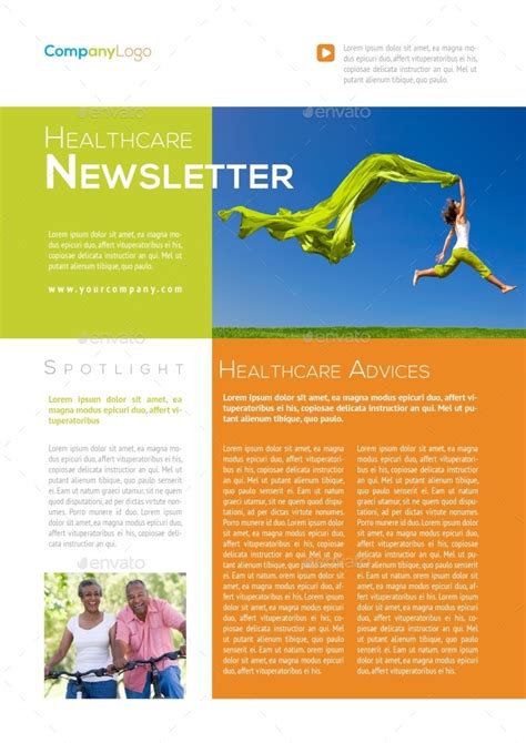 Healthcare Newsletter Template By Carlosfernando Graphicriver