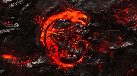 Msi Dragon Logo Burning Lava Background 4k Wallpaper Laptop Wallpaper
