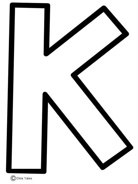 Clipart Letter K Outline Clipground