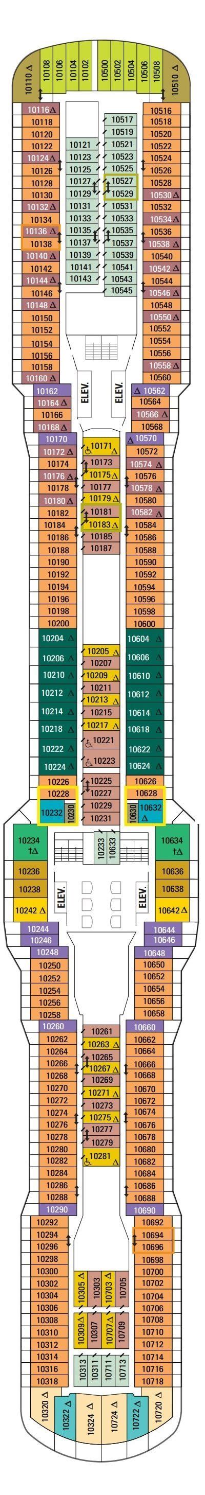 Royal Caribbean Cruise Floor Plan Deck Seas Harmony Plans Plan Symphony