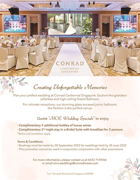 Conrad Centennial Singapore Wedding Promotions Ministry Of