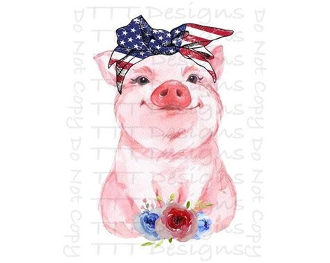 Download 4th of July Pig Sublimation png file/Digital Download ...
