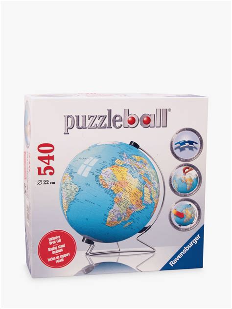 Puzzle made from high quality pieces that snap together and hold together. Ravensburger The World 3D Jigsaw Puzzle, 540 Pieces in ...
