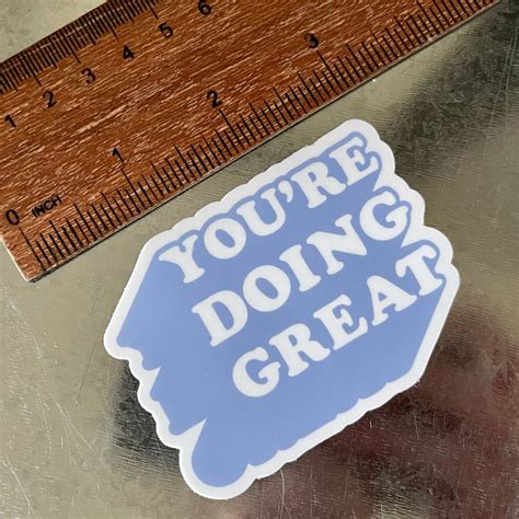 Youre Doing Great Sticker Inspirational Decal Self Etsy 日本