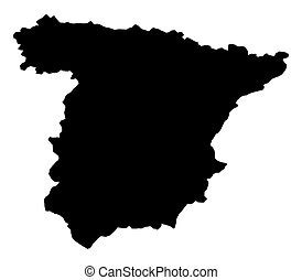 Indien leere karte, indien, leere karte, grafikdesign, indien png. Spanien-karte. Spanien karte über weiß. | CanStock