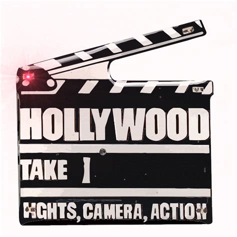 Hollywood Clapboard Flashing Body Light Lapel Pins Best Glowing Party