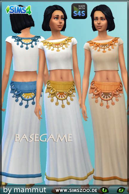 Blackys Sims 4 Zoo Top And Skirt Early Civ 1 By Mammut • Sims 4 Downloads