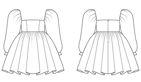 Puff Sleeve Dress Pattern Puffy Sleeve Dress Puff Dress Pattern Dress Women Dress Patterns