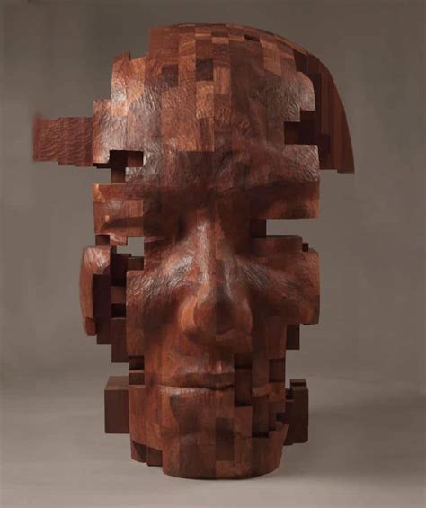 wood sculptures  hsu tung han   pixelations