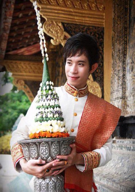 Traditional Male Luang Prabang Attire Laos Wedding Genuine Smile Luang Prabang Southeast Asia