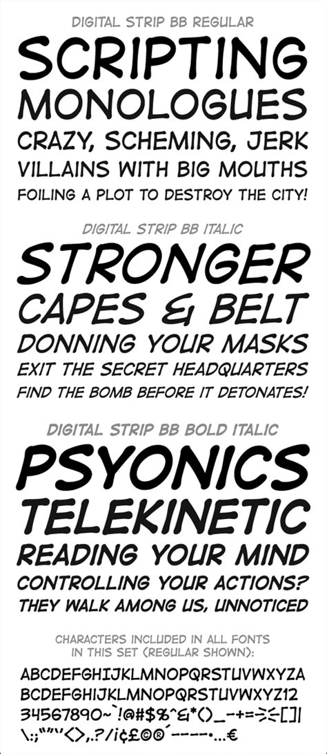Digital Strip Blambot Comic Fonts And Lettering
