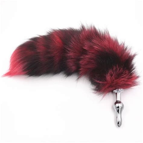 2 Style Anal Plug Tail Butt Plug Red Tail Anus Bead Stainless Butt Stopper Masturbator Toys Anal