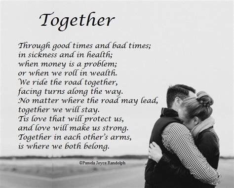 “together” An Original Poem Written By Pamela Joyce Randolph Arizona
