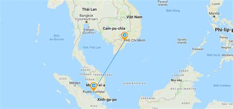 Khoảng các từ Malaysia đến Việt Nam là bao nhiêu km