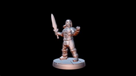 Barbarian Swordsman D Model By Dutchmogul C D E Sketchfab