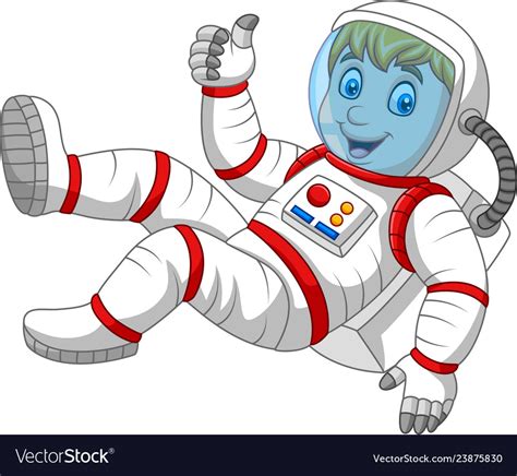 Cartoon Astronaut Giving Thumbs Up Royalty Free Vector Image