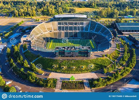 Aerial View Of Autzen Stadium University Of Oregon Ducks Football Stadium Editorial Photo
