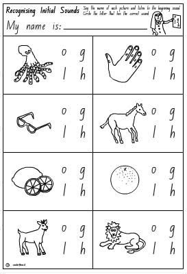 Letter Recognition o g l h -Activity Sheet - Studyladder ...