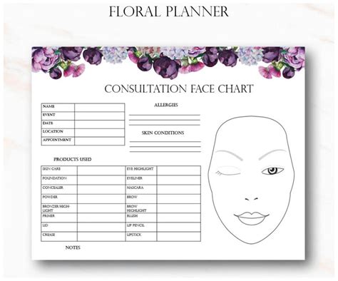Floral Makeup Artist Business Planner Bundle Freelance Makeup Etsy