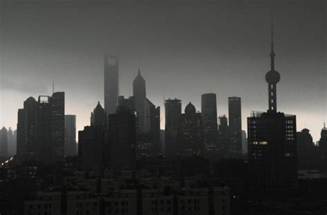 Heavy Rain Hits Downtown Shanghaichinacn