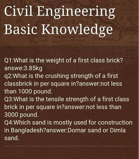 Civil Engineering Basic Knowledge The Very Useful Information Ce Tips