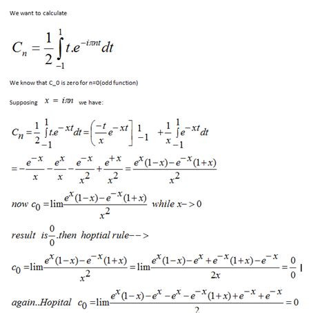 How To Obtain The Th Complex Form Fourier Series Coefficient C Of A