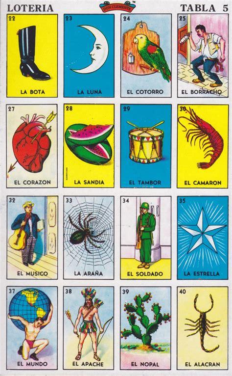 Image Result For Loteria Tabla 5 Loteria Cards Loteria Cards