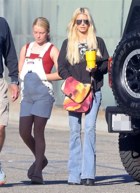 jessica simpson s daughter maxwell 11 looks just like her famous mom as pair shop together in