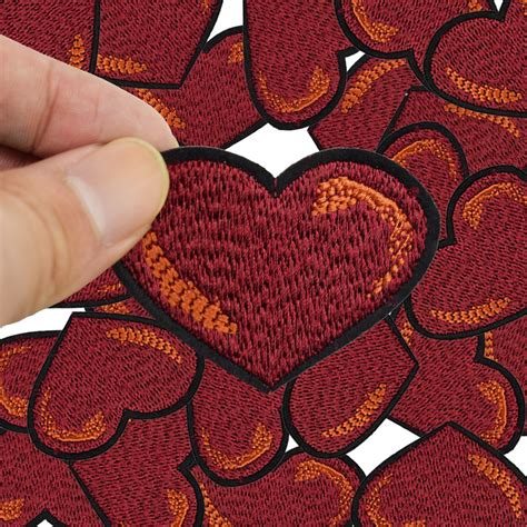 Diy Patches For Clothing Iron Embroidered Red Love Patch Applique Iron