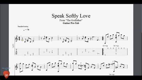Speak Softly Love From The Godfather Guitar Pro Tab YouTube