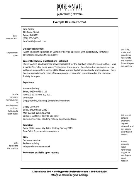 Printable Sample Resume Format How To Draft A Sample Resume Format