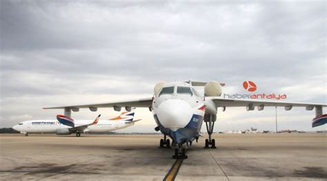 Maybe you would like to learn more about one of these? Rus yangın söndürme uçağı Be-200ES Antalya'da görücüye ...