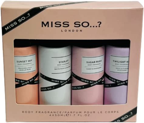 Miss So London Body Spray Womens Perfume Scented Body Fragrance