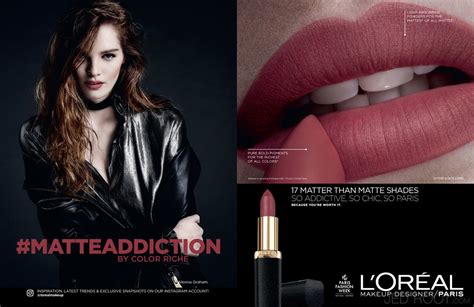 Buy paris color riche & more. L'Oreal Matte Addiction Starring Bianca Balti, Luma Grothe ...