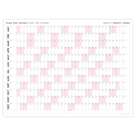 Giant 2023 Wall Calendar 2023 Wall Planner Annual Planner Etsy