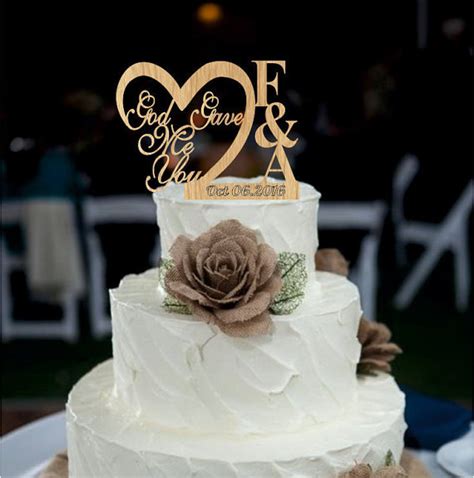 Custom Personalized Wedding Cake Topper Wedding Cake Topper God Gave