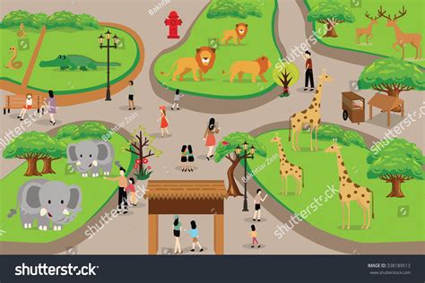 동물원 동물 장면 배경 그림 스톡 벡터로열티 프리 338189513 Shutterstock