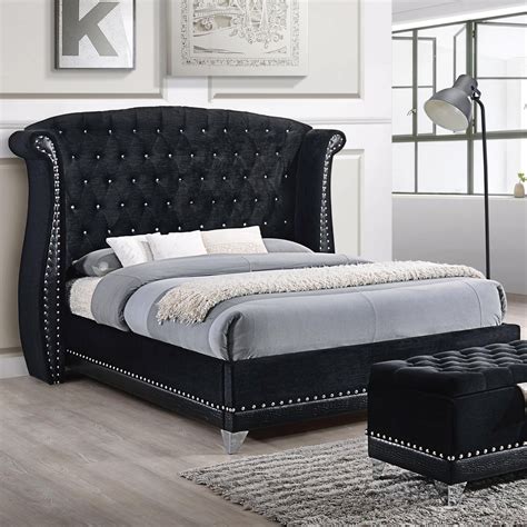 Coaster Barzini Glamorous Upholstered California King Bed A1