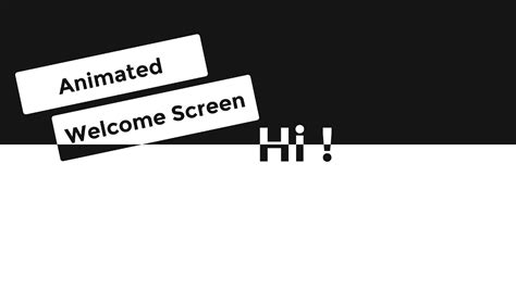 Animated Welcome Screen Using Html Css And Javascriptanimejs Youtube