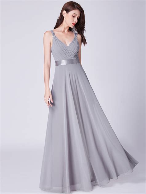Ever Pretty Bridesmaid Party Dresses Formal Grey Dresses Gown