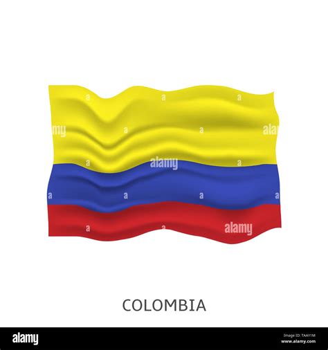 Flag Of Colombia Colombian Waving Flag Vector Illustration Stock