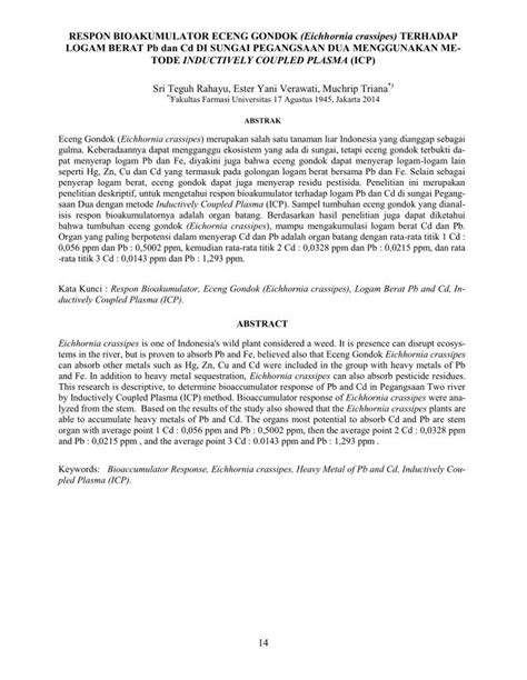 Contoh Jurnal Umum, Skripsi, Ilmiah, Penelitian, dan Internasional