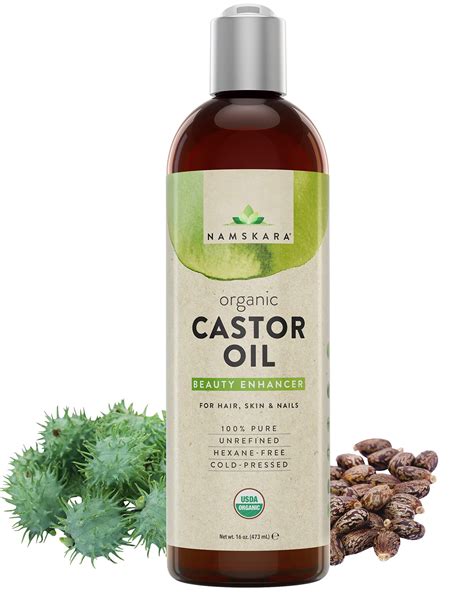 Organic Castor Oil Usda Certified Organic 100 Pure Cold Pressed