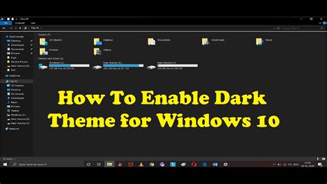 Dark Theme For File Explorer On Windows 10 Black Theme Dark Mode