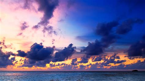 Download Clouds Sunset Sea 1280x720 Wallpaper Hd Hdv 720p