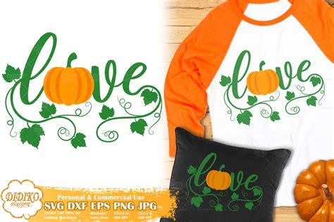 Pumpkin Love Svg Fall Svg Autumn Svg Cut File Didiko Designs
