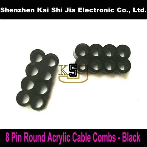 New 8 Pin Round Cable Combs For 3mm Power Single Sleeved Cables Black8