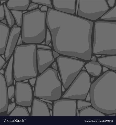 Flat Seamless Stone Texture Gray Stones Royalty Free Vector