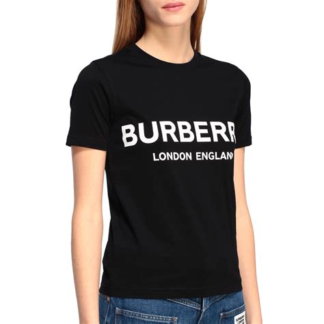 Burberry Outlet T Shirt With Logo Print T Shirt Burberry Women Black